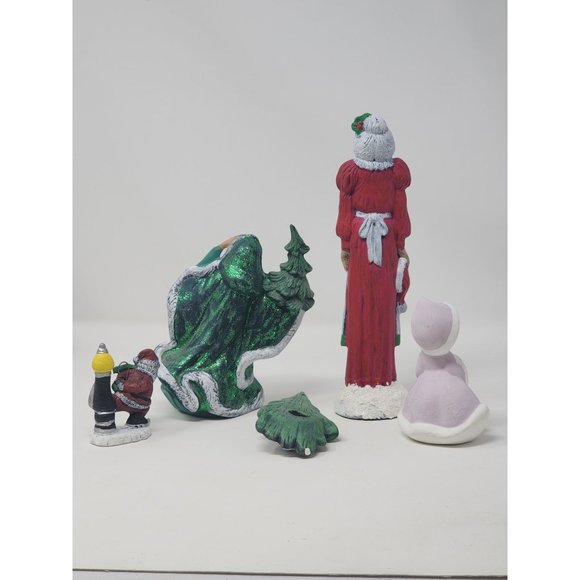 Lot Of 5/2 Christmas Ornaments 3 Christmas Figurines 3Santas 1Mrs Santa 1Girl‎ - Picture 7 of 16